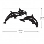 สติกเกอร์ติดผนัง ภาพโลมา Dolphin Fish Wall Sticker